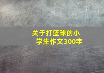 关于打篮球的小学生作文300字