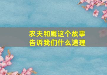 农夫和鹰这个故事告诉我们什么道理