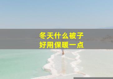 冬天什么被子好用保暖一点