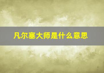 凡尔塞大师是什么意思