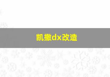 凯撒dx改造