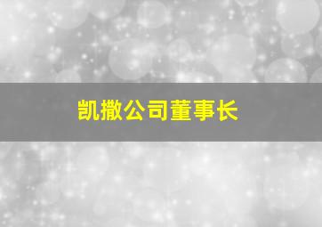 凯撒公司董事长