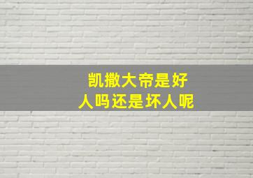 凯撒大帝是好人吗还是坏人呢