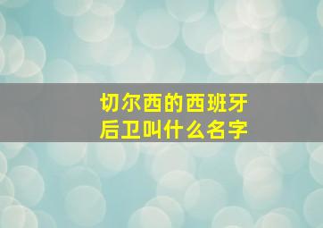 切尔西的西班牙后卫叫什么名字