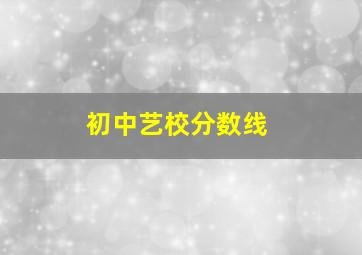 初中艺校分数线