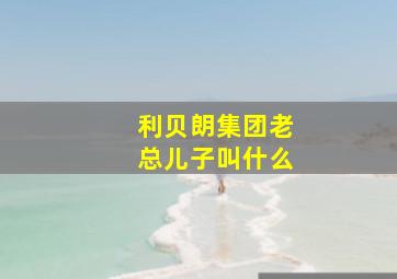 利贝朗集团老总儿子叫什么