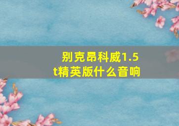 别克昂科威1.5t精英版什么音响