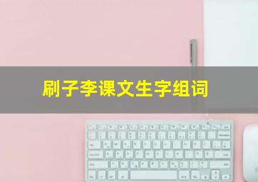 刷子李课文生字组词