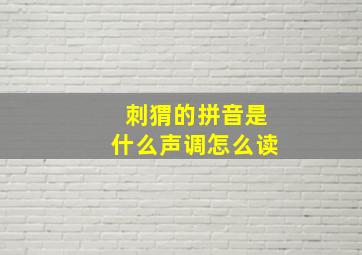 刺猬的拼音是什么声调怎么读