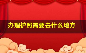 办理护照需要去什么地方