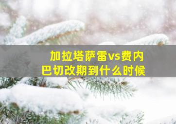 加拉塔萨雷vs费内巴切改期到什么时候