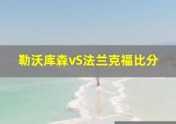 勒沃库森vS法兰克福比分