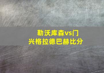 勒沃库森vs门兴格拉德巴赫比分