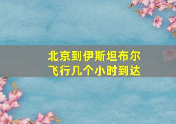 北京到伊斯坦布尔飞行几个小时到达