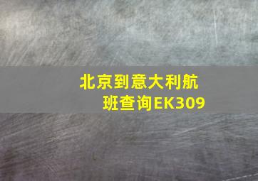 北京到意大利航班查询EK309