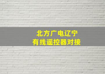 北方广电辽宁有线遥控器对接