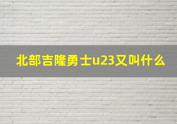 北部吉隆勇士u23又叫什么