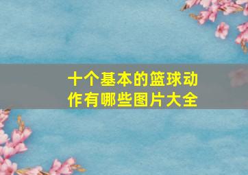 十个基本的篮球动作有哪些图片大全