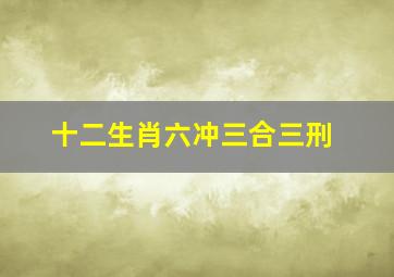 十二生肖六冲三合三刑