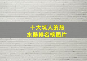 十大坑人的热水器排名榜图片