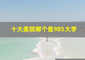 十大美院哪个是985大学