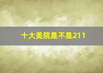 十大美院是不是211