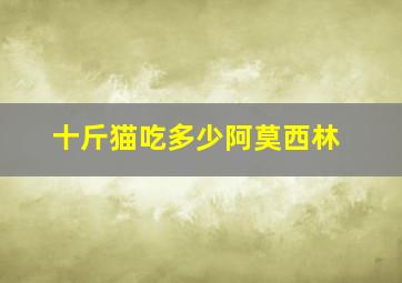 十斤猫吃多少阿莫西林