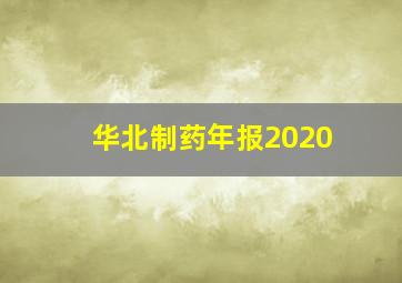 华北制药年报2020