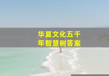 华夏文化五千年智慧树答案