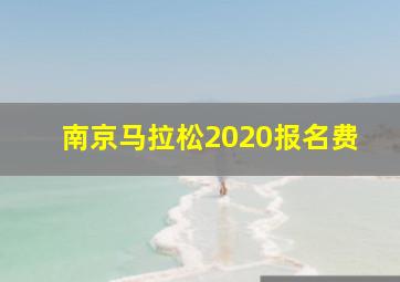 南京马拉松2020报名费