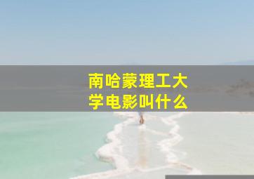 南哈蒙理工大学电影叫什么