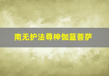 南无护法尊神伽蓝菩萨