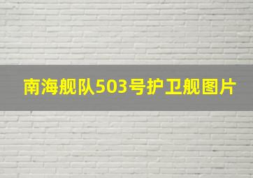 南海舰队503号护卫舰图片