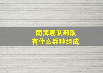 南海舰队部队有什么兵种组成