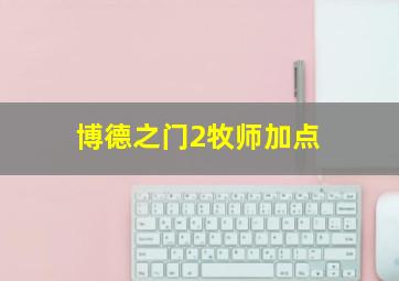 博德之门2牧师加点