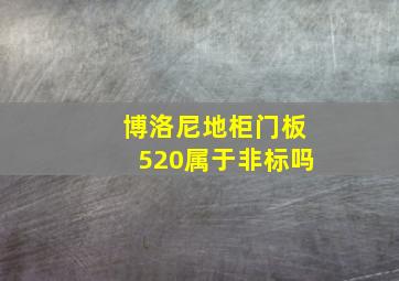 博洛尼地柜门板520属于非标吗