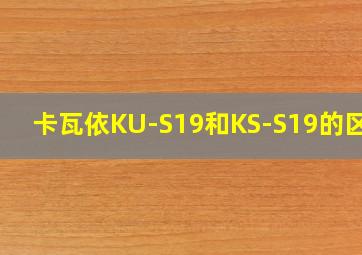 卡瓦依KU-S19和KS-S19的区别