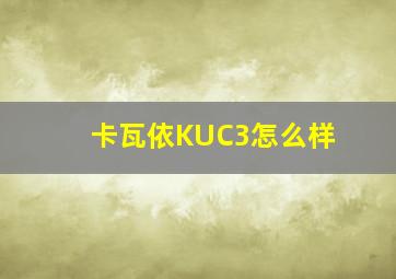 卡瓦依KUC3怎么样