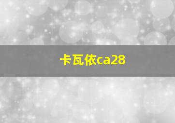 卡瓦依ca28