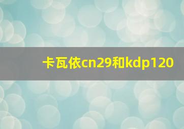 卡瓦依cn29和kdp120