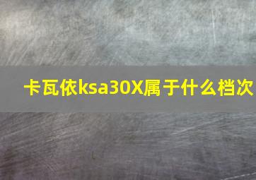 卡瓦依ksa30X属于什么档次