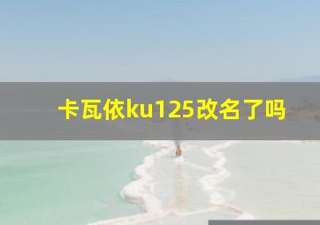 卡瓦依ku125改名了吗