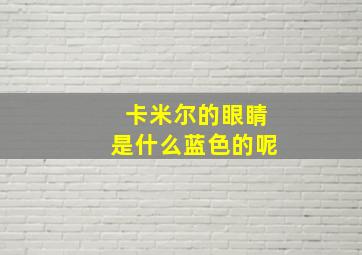 卡米尔的眼睛是什么蓝色的呢