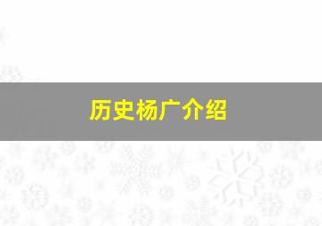 历史杨广介绍