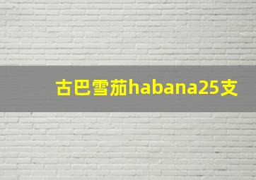 古巴雪茄habana25支