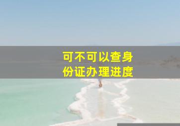 可不可以查身份证办理进度