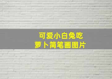 可爱小白兔吃萝卜简笔画图片