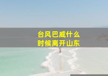 台风巴威什么时候离开山东