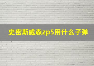 史密斯威森zp5用什么子弹