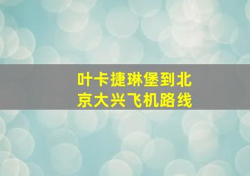 叶卡捷琳堡到北京大兴飞机路线